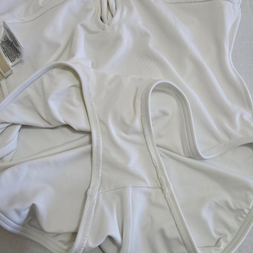 Michael Michael Kors Solid White Ruffle One Piece… - image 8